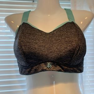 Teal and Gray Sports Bra